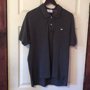 Southern Tide Gray Skipjack Pique Knit Polo Shirt Mens Medium M 38